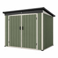Abri de jardin 180 x 120 x 200 cm en acier vert - rangement extérieur à double porte