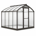 Serre de jardin 190 x 190 x 195 cm en aluminium noir avec panneaux transparents et porte