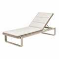 Bain de soleil 200 x 70 cm aluminium beige à dossier réglable
