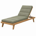 Bain de soleil 200 x 70 cm en bois et tissu vert avec dossier réglable
