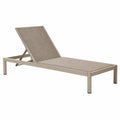 Bain de soleil 200 x 65 cm aluminium beige dossier réglable extérieur